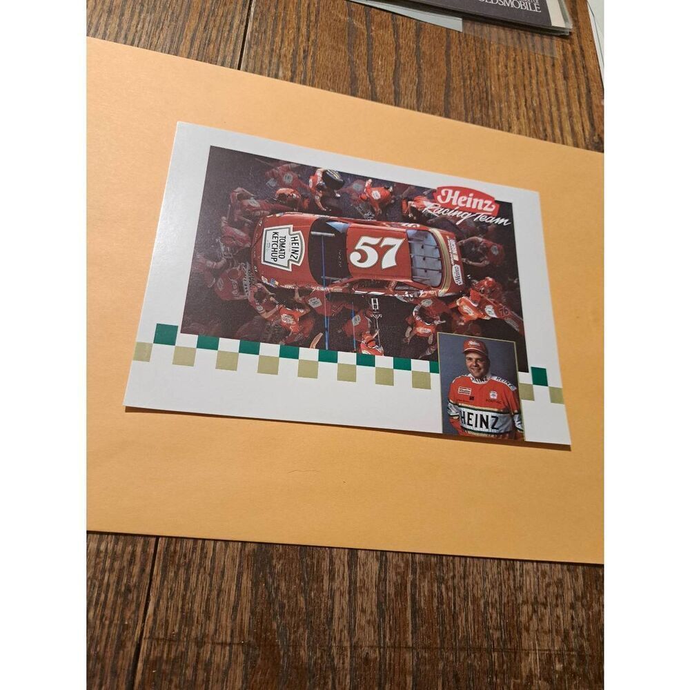 Vintage 1990 Jimmy Spencer Heinz 57 Racing Team NASCAR Driver Card Pontiac #57